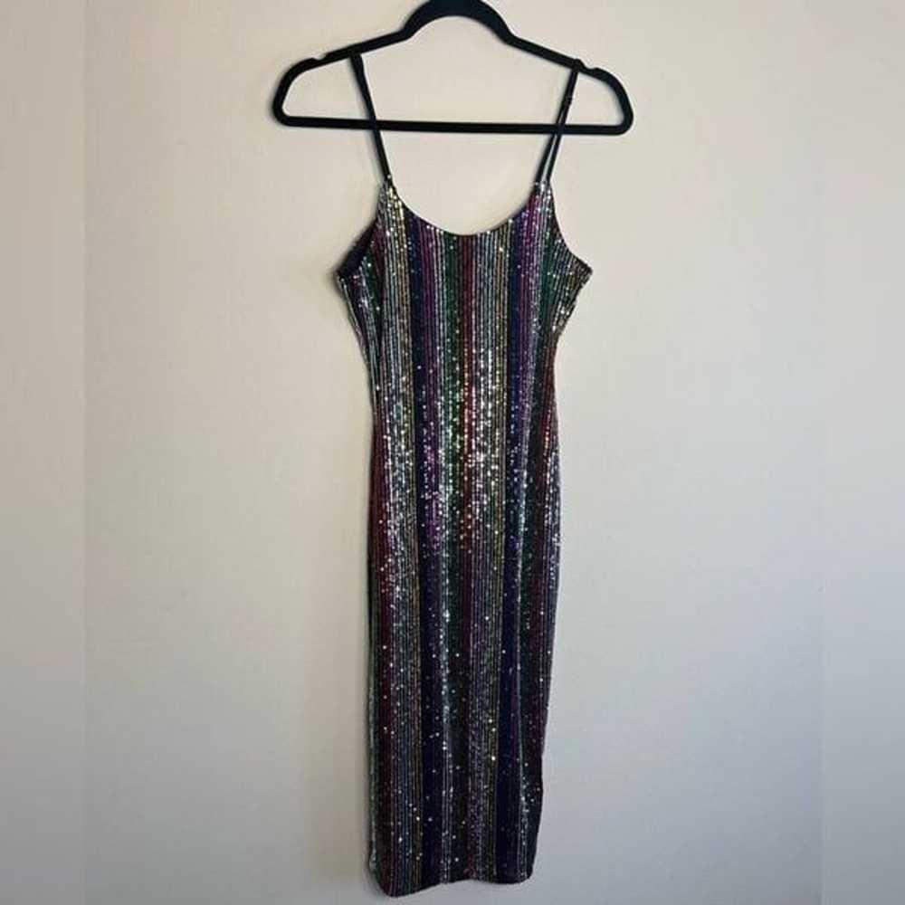 Magia Sequined Rainbow Multi Colored Body con Str… - image 3