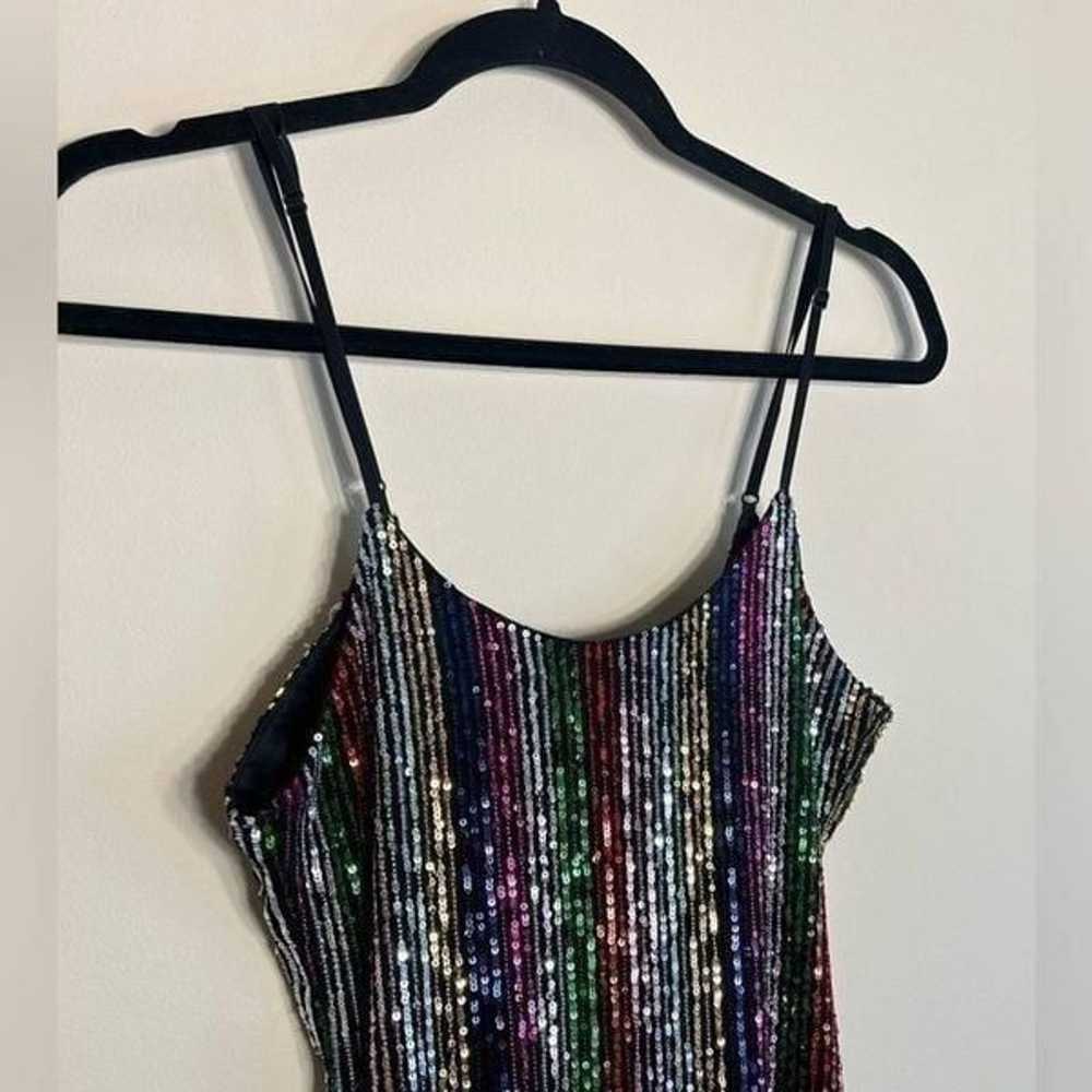 Magia Sequined Rainbow Multi Colored Body con Str… - image 6