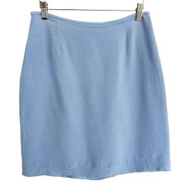 Vintage Vintage Casual Corner Blue Silk High Waist