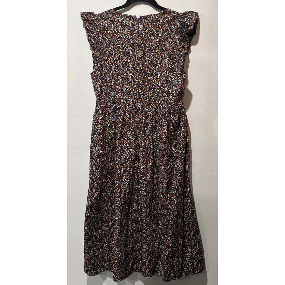 J. CREW Factory MIDI Dress Sz Medium Flutter Slee… - image 4