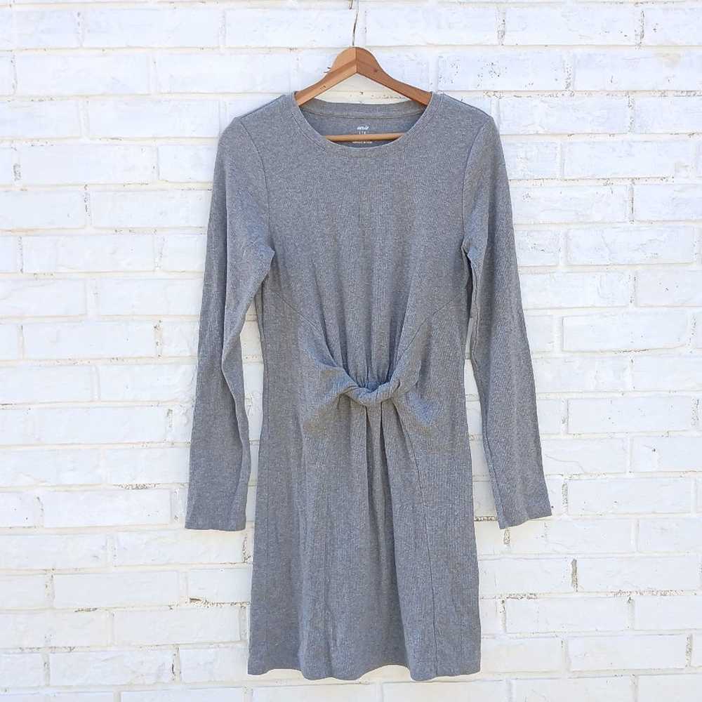 Aerie Ribbed Twist Front Dress size Large Gray - image 3