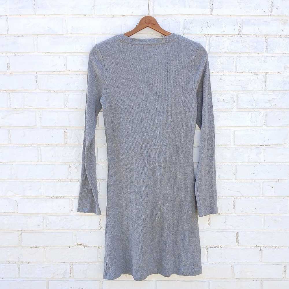 Aerie Ribbed Twist Front Dress size Large Gray - image 5