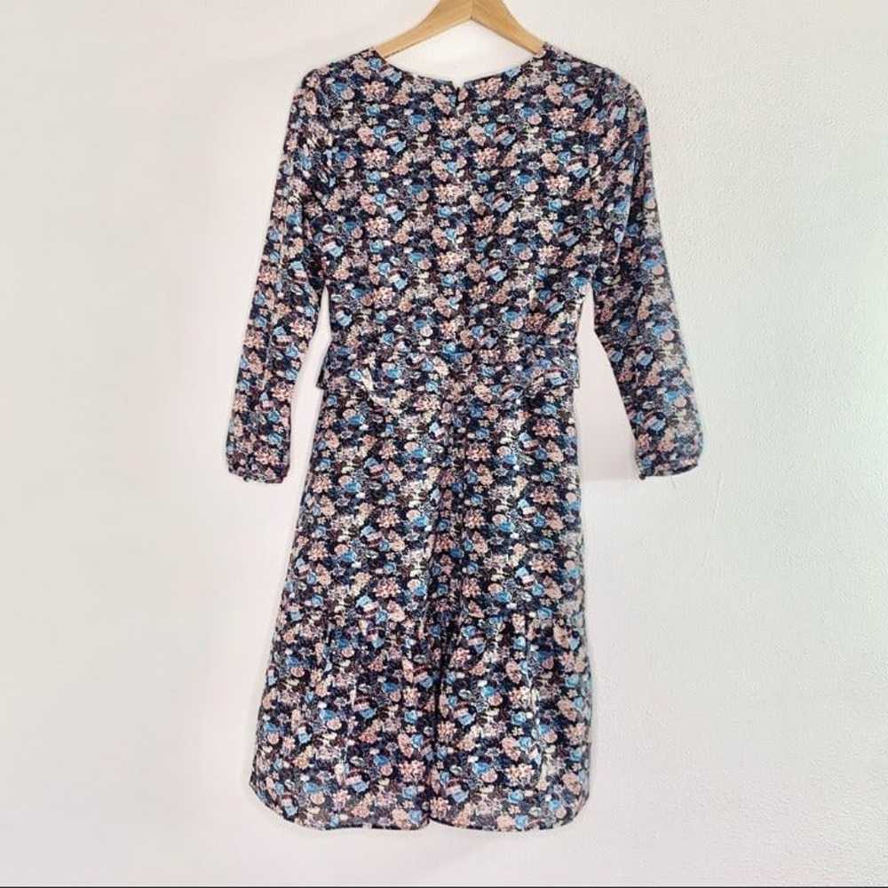 J. Crew v neck peplum floral midi dress 2 - image 10