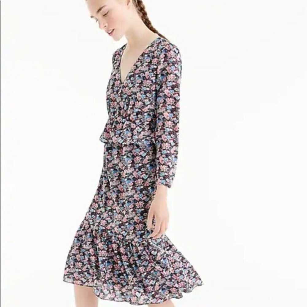 J. Crew v neck peplum floral midi dress 2 - image 3