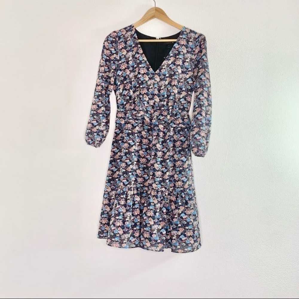 J. Crew v neck peplum floral midi dress 2 - image 7