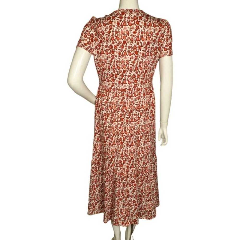 BODEN Dress,  Pockets, 6, Jersey, White/Red Flowe… - image 6