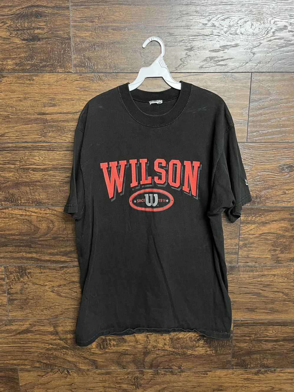 Designer VTG Wilson Tennis T-shirt - Heavy Tee -E… - image 1