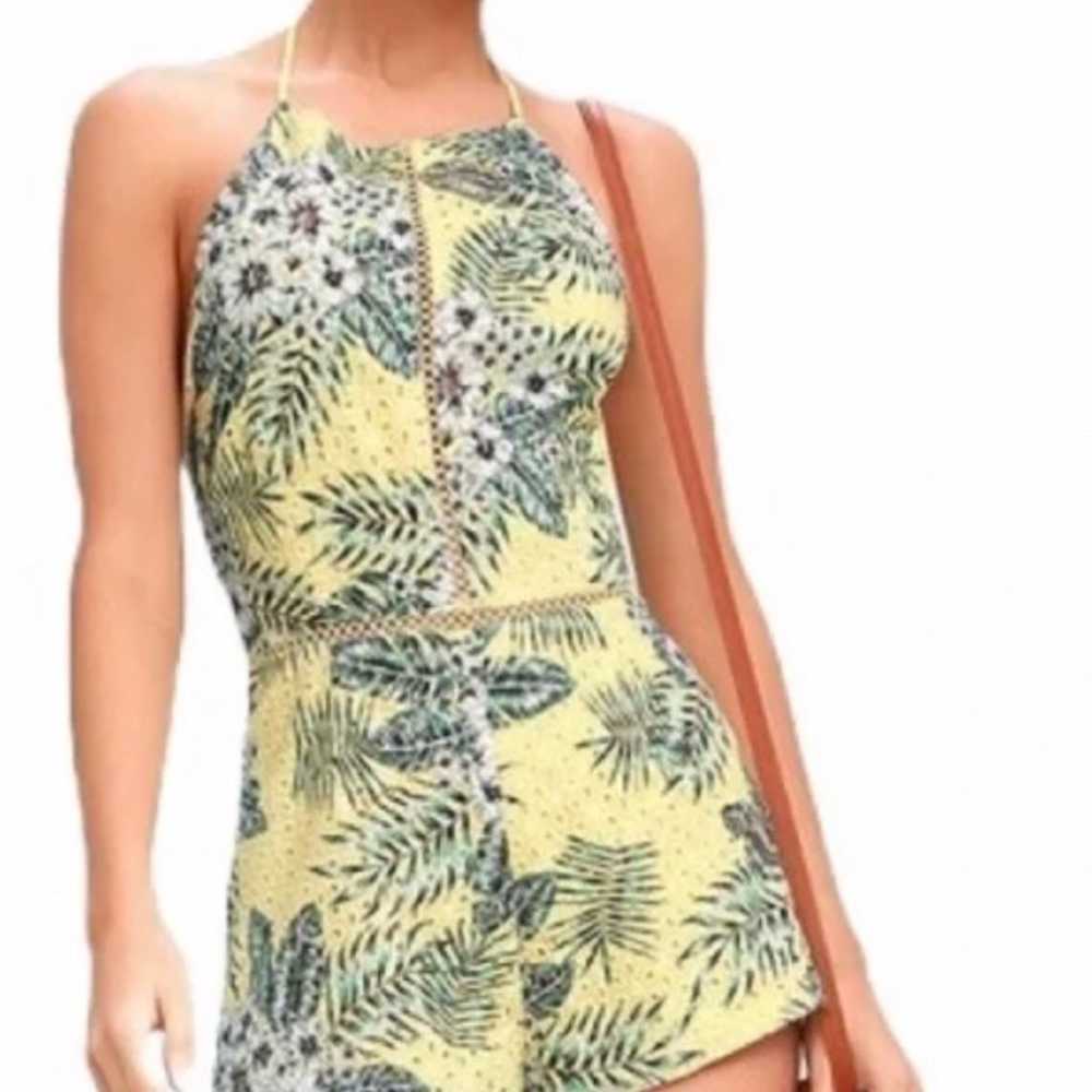 Bb Dakota Schiffer yellow tropical Palm Print lig… - image 2