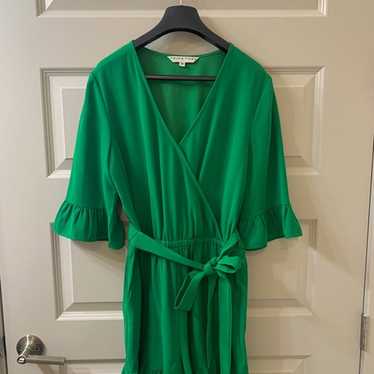 Trina Turk Green Te Amo Ruffle Romper - image 1