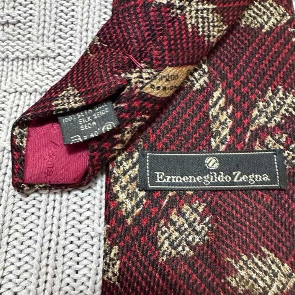 Ermenegildo Zegna Ermenegildo Zegna maroon gold l… - image 3