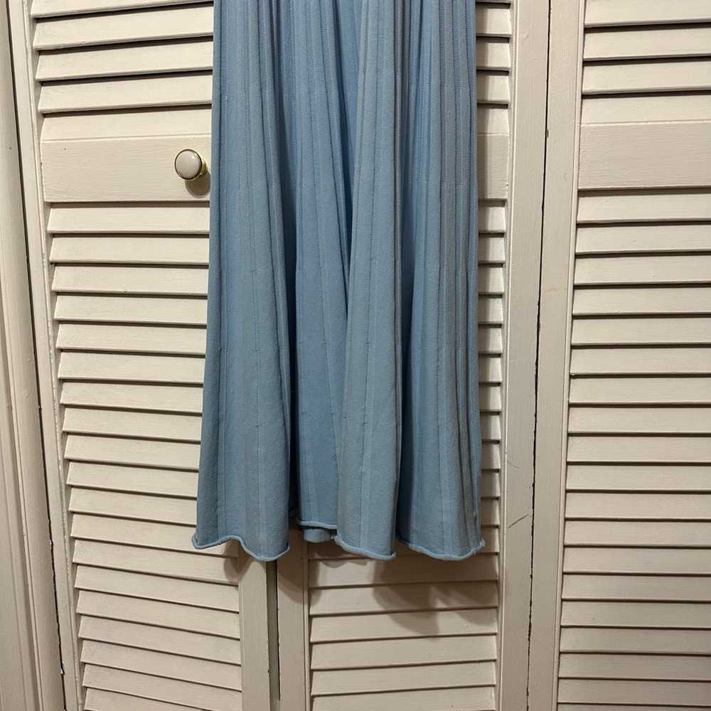 Zara sky blue dress with cinched waist - image 8