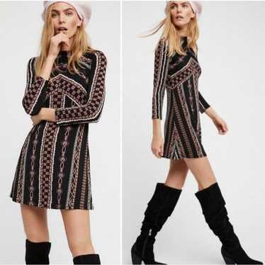 Free People Stella Graphic Print Mini Dress - image 1