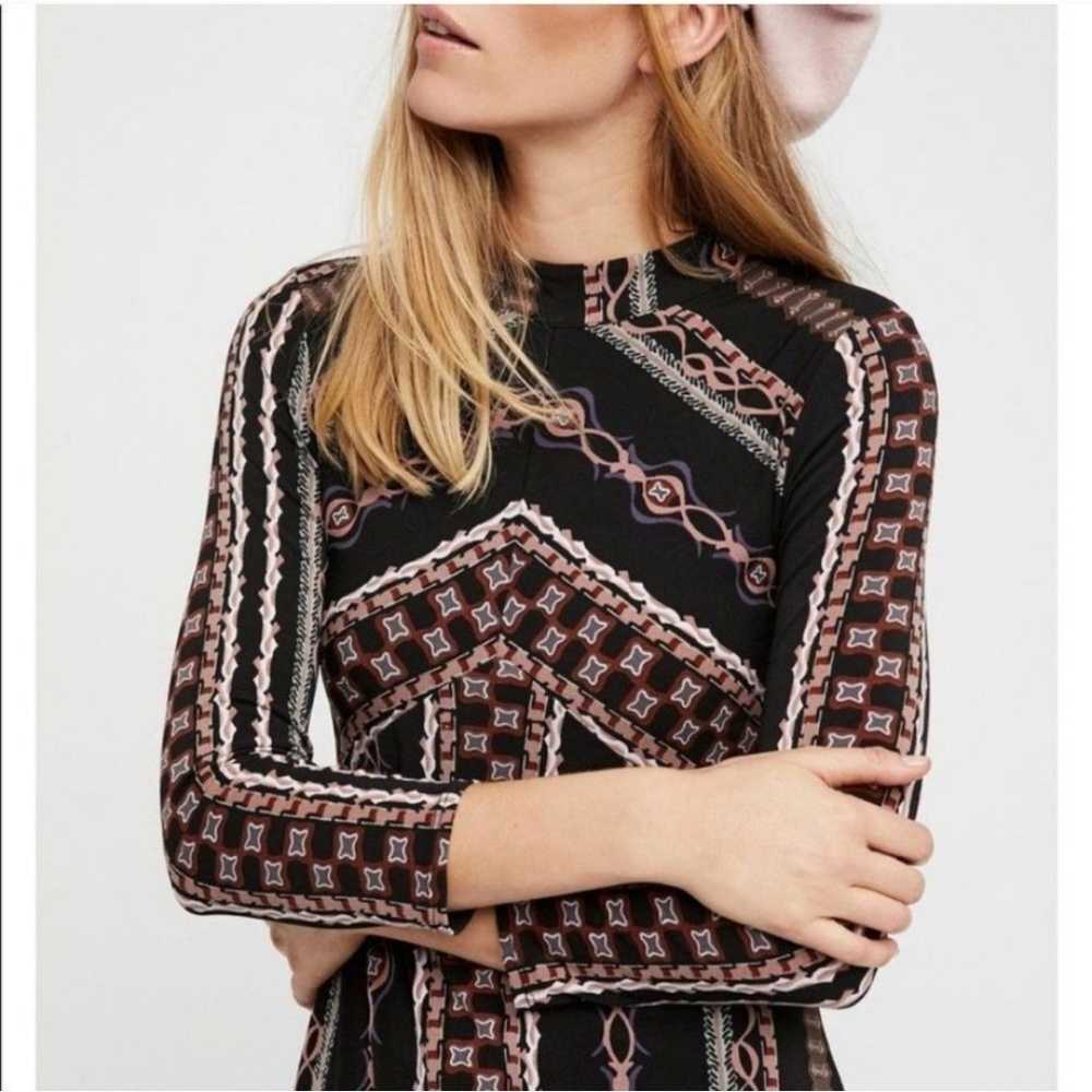 Free People Stella Graphic Print Mini Dress - image 2