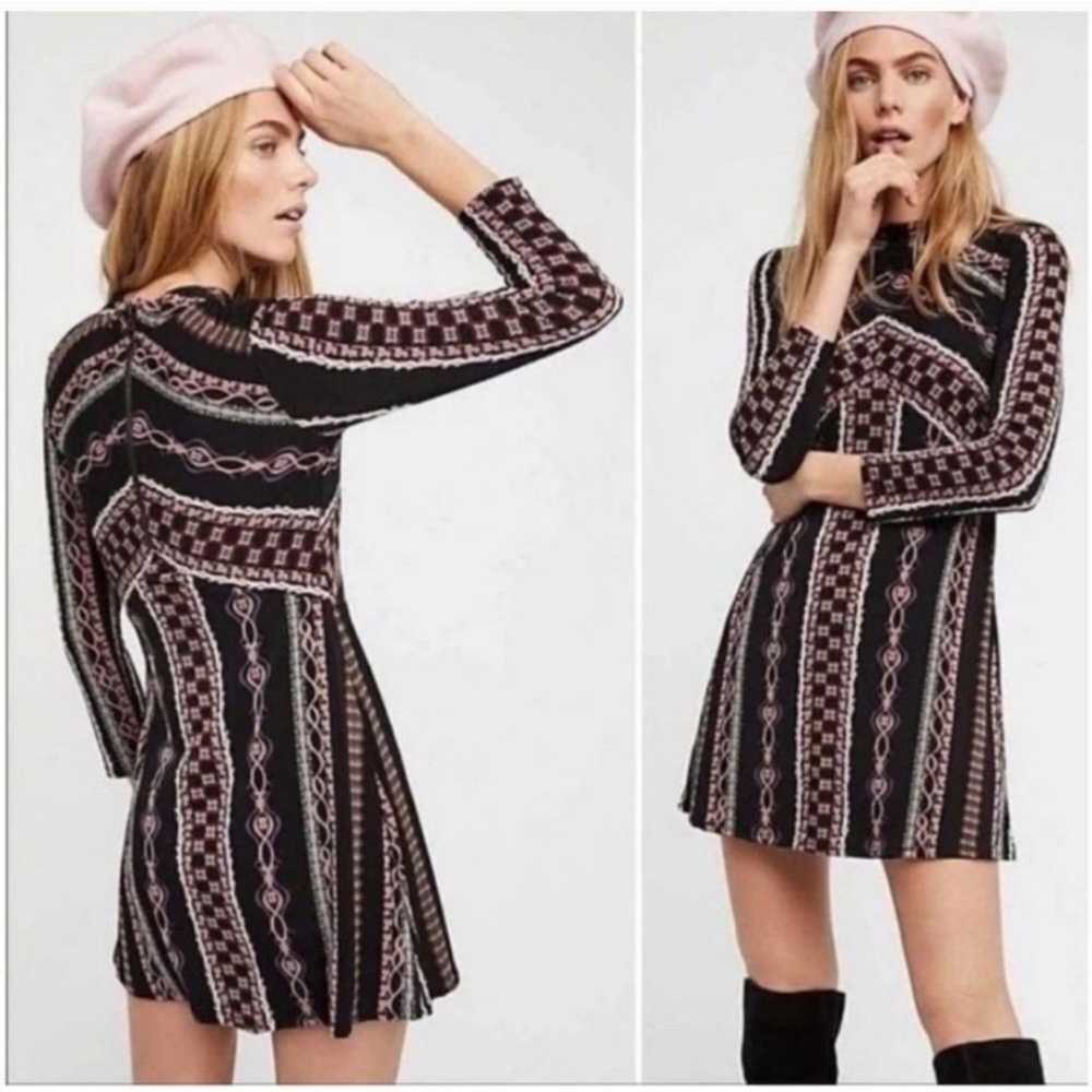 Free People Stella Graphic Print Mini Dress - image 4