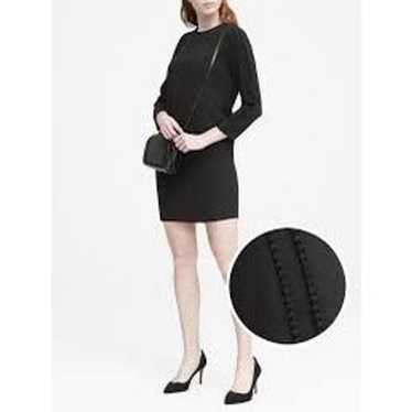 Banana republic long sleeve pompom dress