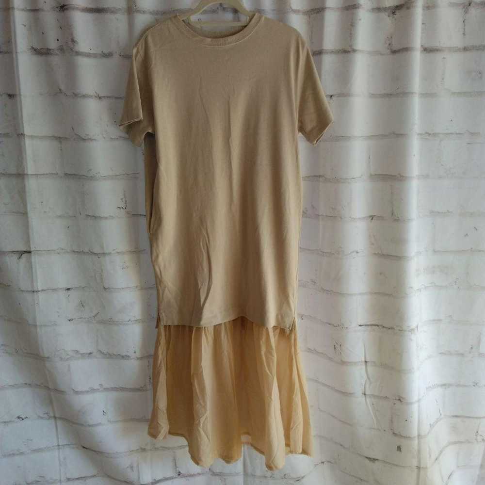 *emmi atelier* Docking TEE One-piece Dress Beige … - image 5