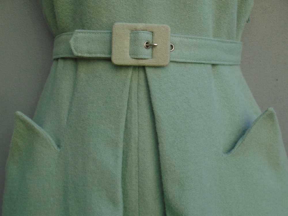 Superb Vintage 1940s Handmade Dress WW2 Seafoam B… - image 3