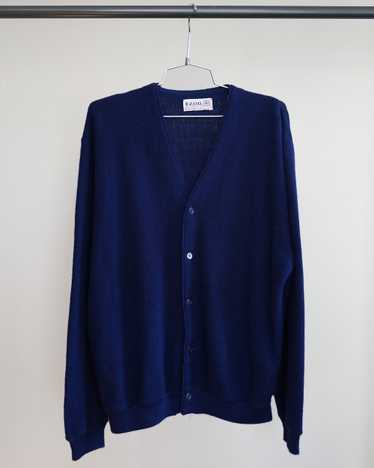 80's Izod Blue Cardigan - Large