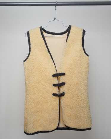 60's Handmade Deep Pile Vest - Medium - image 1