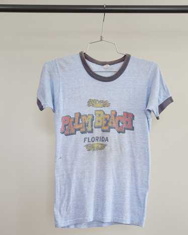 80's Palm Beach Florida Ringer Tee - Small