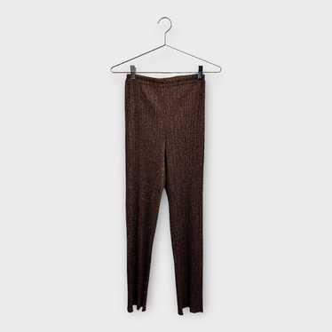 Brown Digi Print Perma Pleat Pant - image 1