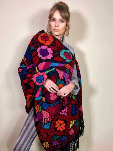 Pia, Mexican embroidered rebozo - image 1