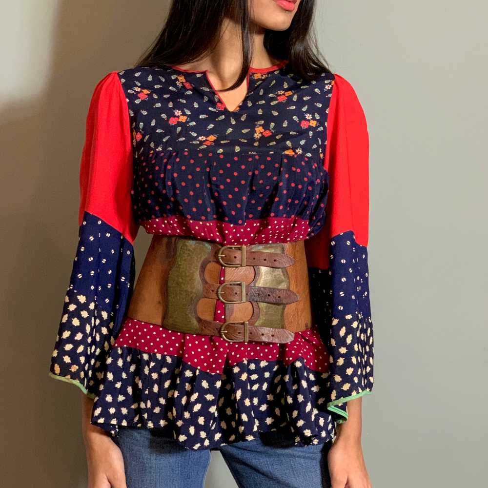 Fragola 70s mixed print top - image 10