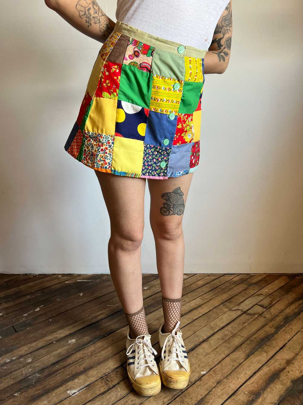 Vintage 1960's - 1970's Patchwork Skirt - image 3