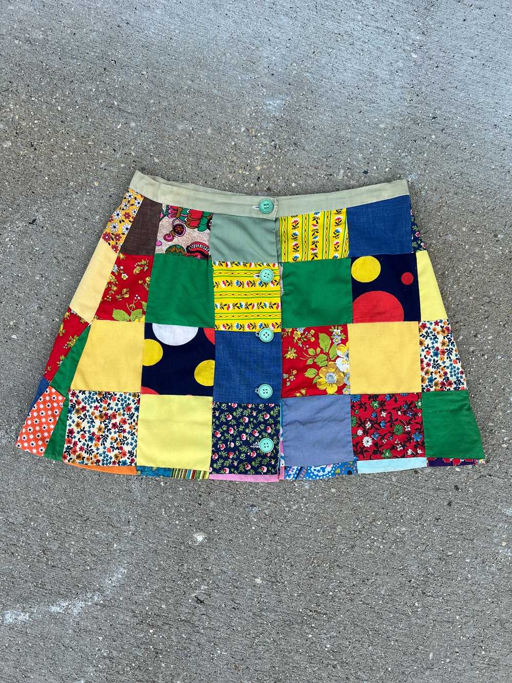 Vintage 1960's - 1970's Patchwork Skirt - image 6