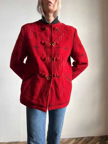 Vintage 1940's 1950's Red and Black Flecked Outerw