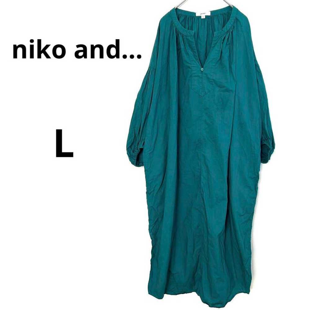 Niko and Shirt One-piece Green 100% Cotton L Long… - image 1