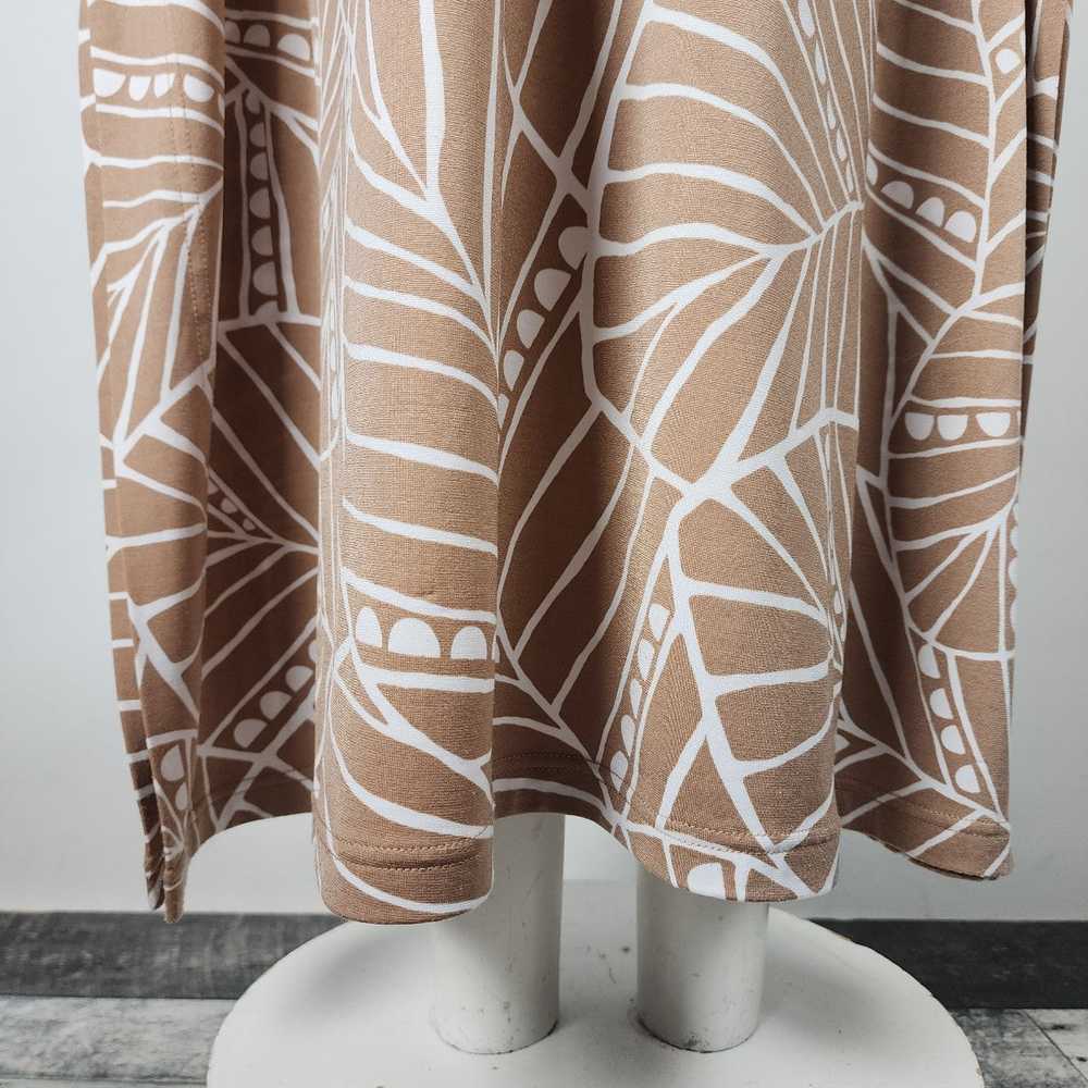 Joan Rivers Brown Tropical Kaftan Dress Size S - image 4