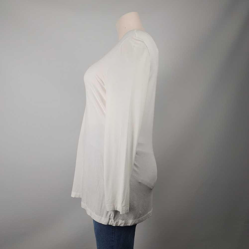 Bryn Walker White Long Sleeve Tunic Top Size L/XL - image 4