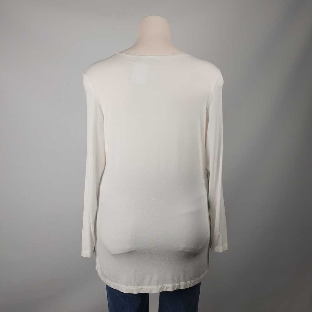 Bryn Walker White Long Sleeve Tunic Top Size L/XL - image 5