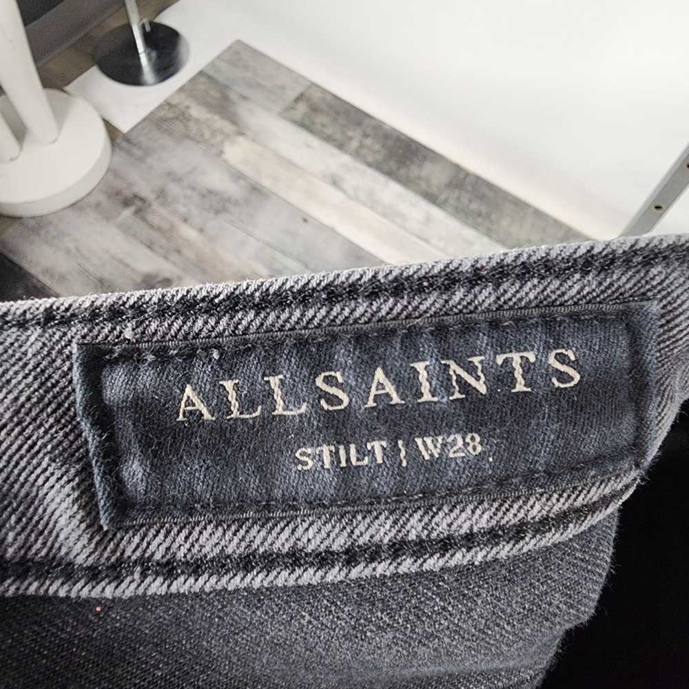 All Saints Black Denim Stilt Slim Leg Jeans Size … - image 7