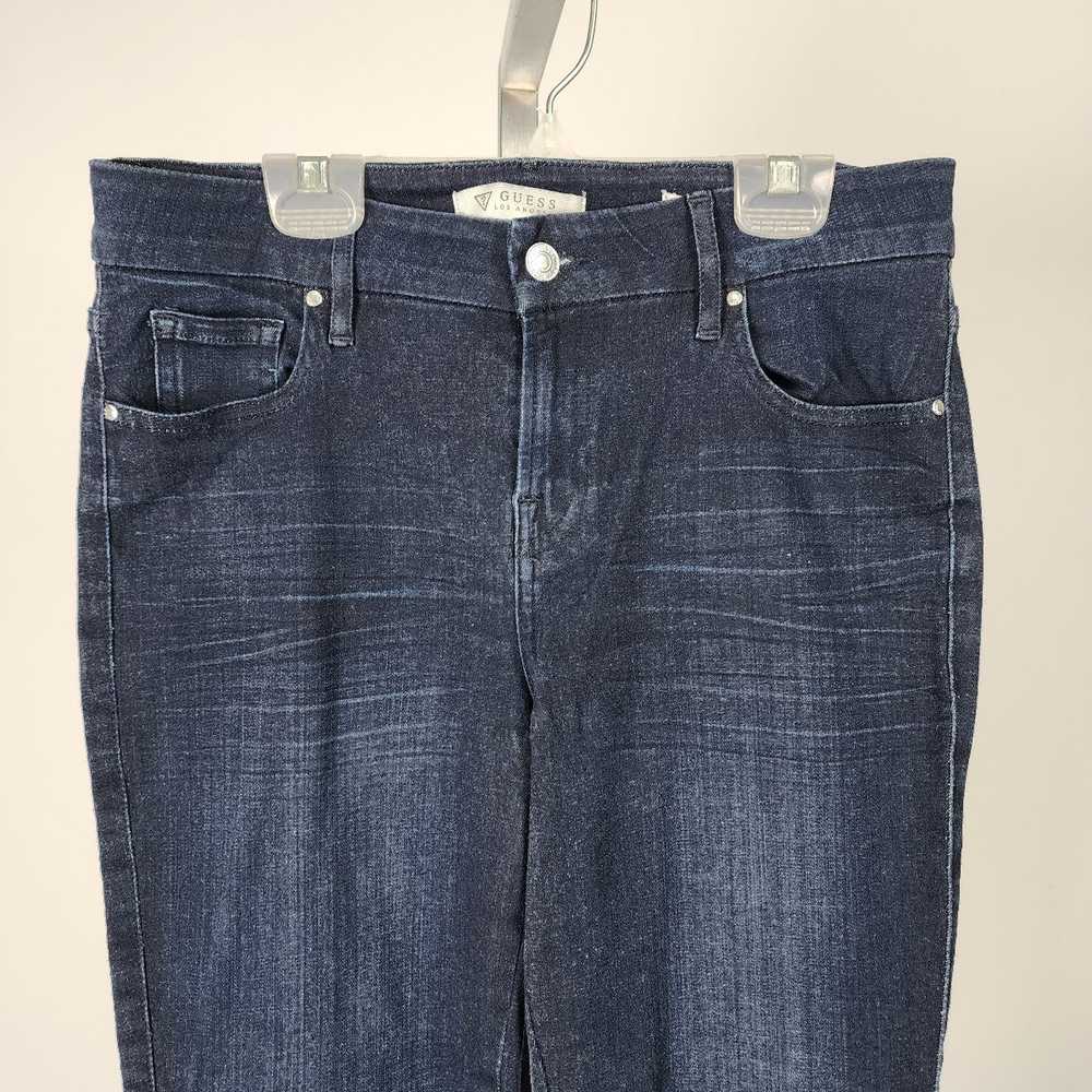 Guess Power Curvy Mid Dark Denim Jeans Size 28 - image 2