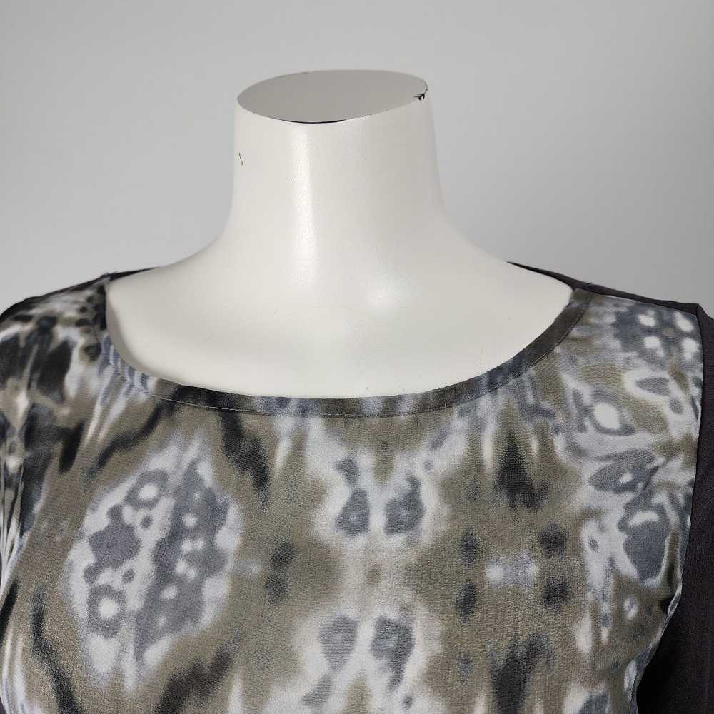 Ronen Chen Grey Chiffon Kaleidoscope Print Tunic … - image 2