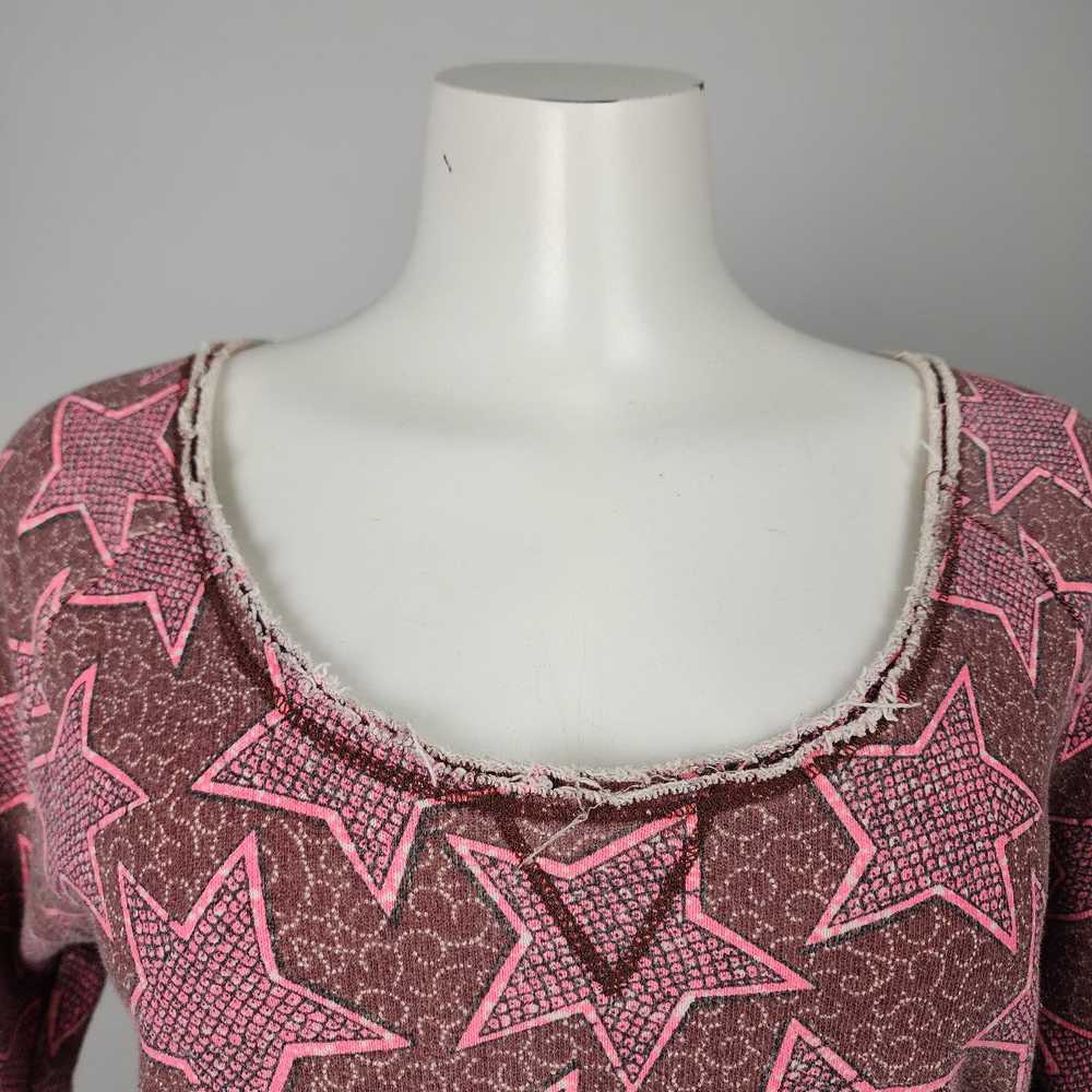 Maison Scotch Cotton Pink Star Print Long Sleeve … - image 2