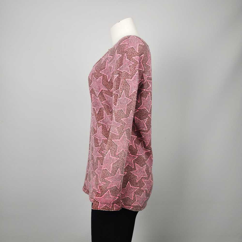 Maison Scotch Cotton Pink Star Print Long Sleeve … - image 4