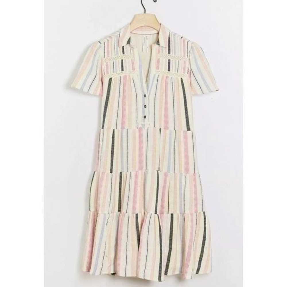 NWOT Anthropologie Georgina Tiered Cotton Striped… - image 12