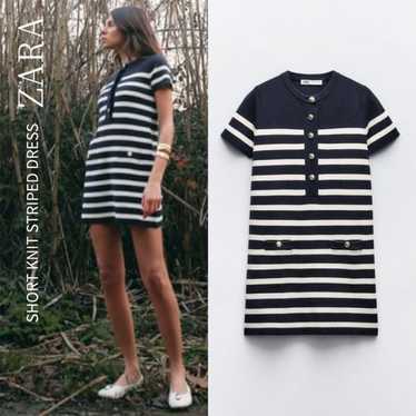 ZARA Striped Knit Mini Dress