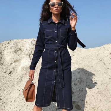 Denim midi dress S - image 1