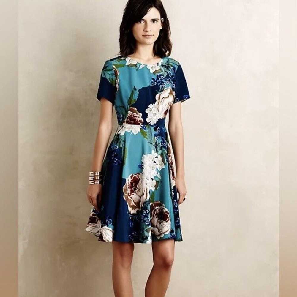 Anthropologie Corey Lynn Calter Dress 6 Green Blu… - image 1