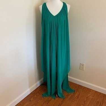 Michael Kors Green Chiffon Maxi Dress S