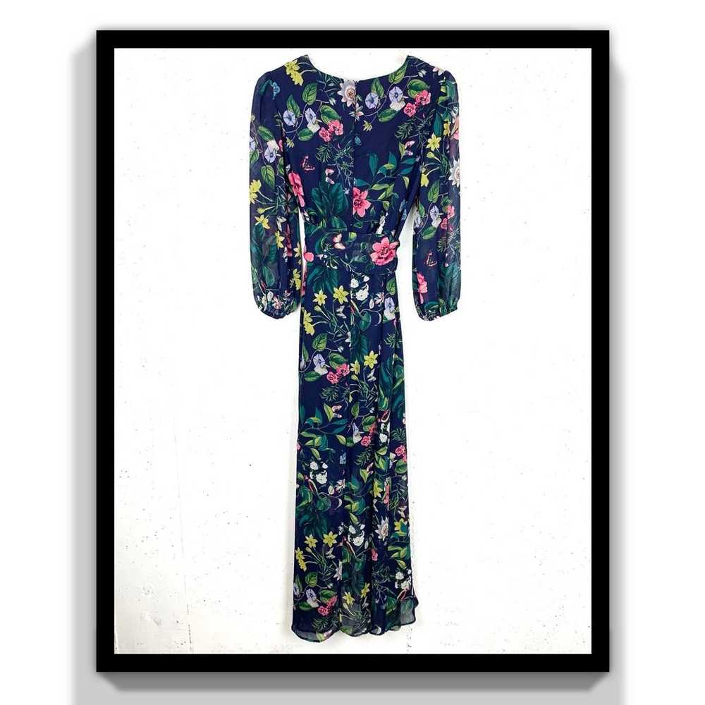 Eliza J Womens Faux Wrap Floral Midi Dress Blue M… - image 5