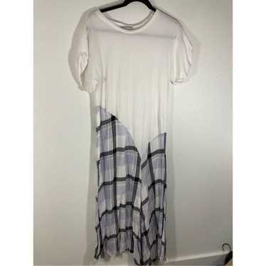 Zara Asymmetrical Patchwork Maxi T-Shirt Dress - image 1