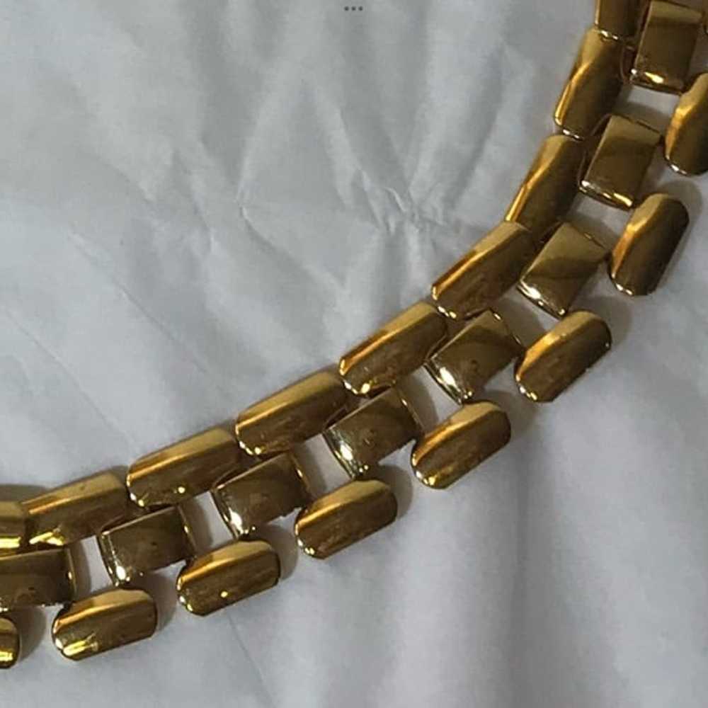 Classic Napier Goldtone Collar Necklace Signed 19… - image 5