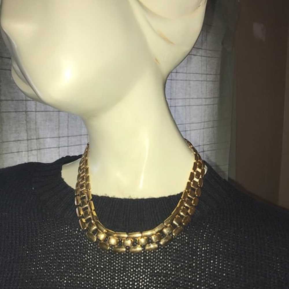 Classic Napier Goldtone Collar Necklace Signed 19… - image 7