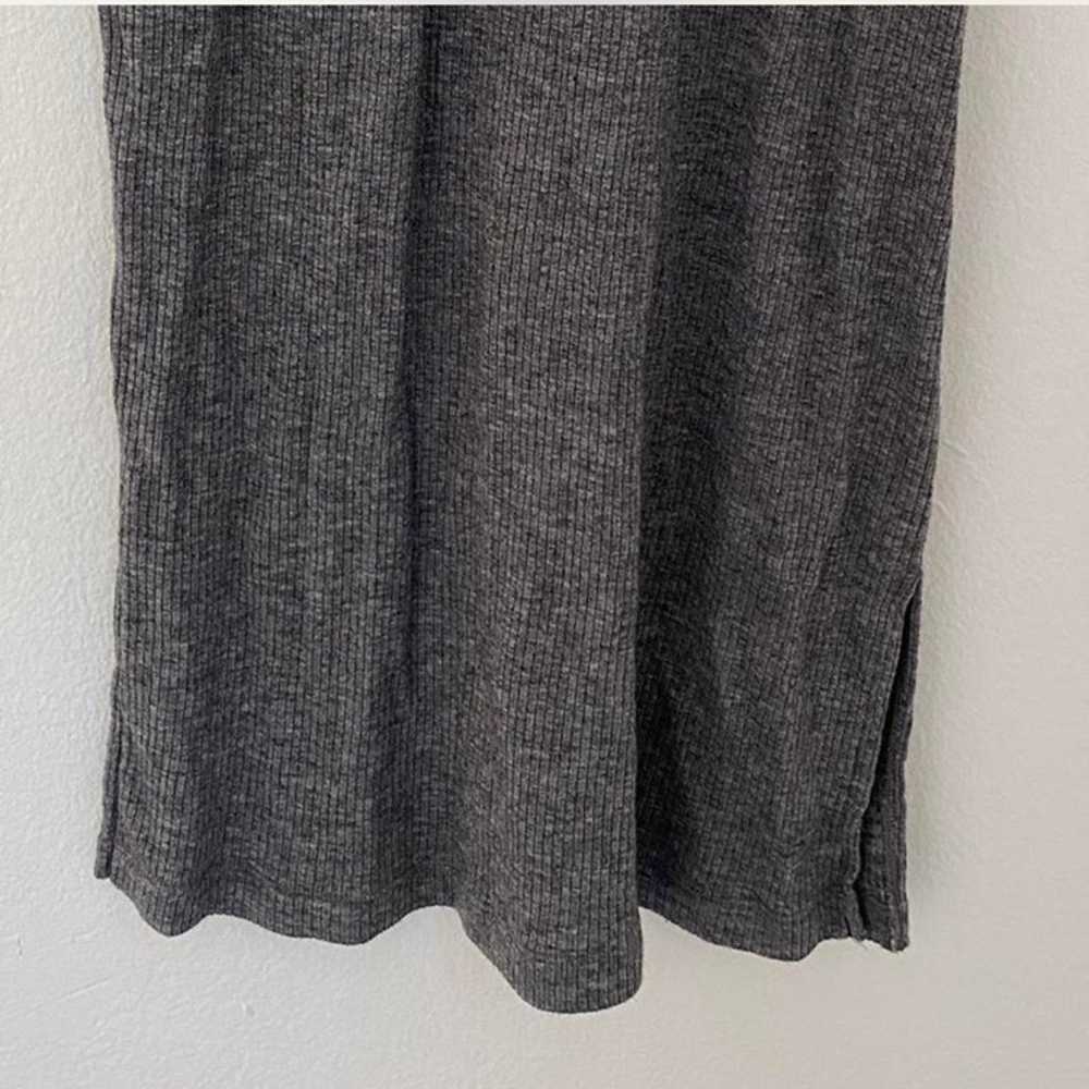 Madewell Midi Dress Ribbed Mockneck Gray Grey Woo… - image 4