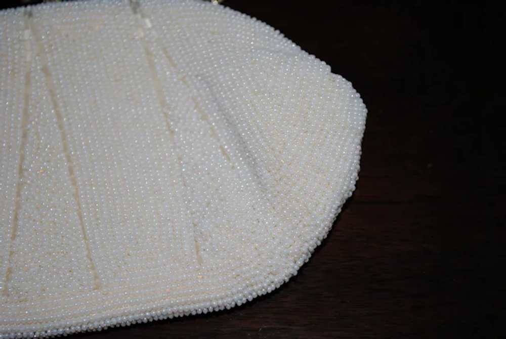 White Beaded Evening Purse / Clutch - image 3